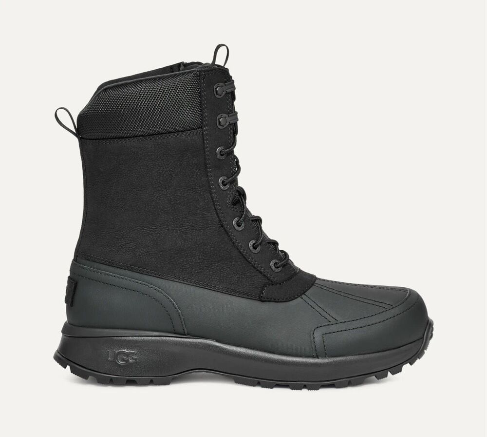 UGG $229 Emmett Duck Boot Hi Black Waterproof Cold Rated Men’s 11 NWOT